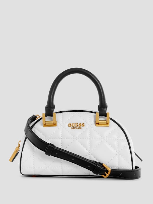  GUESS Katey Jacquard Logo Mini Satchel : GUESS: Clothing, Shoes  & Jewelry