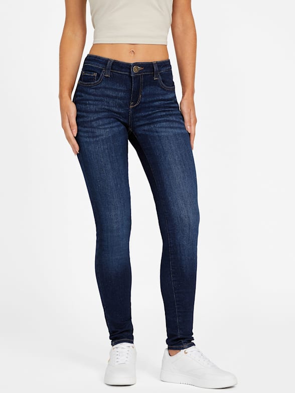 Jean Femme Guess Fond Cloche (bell Bottom) - Taille 26, Bleu Foncé, Neuf Sans étiquette