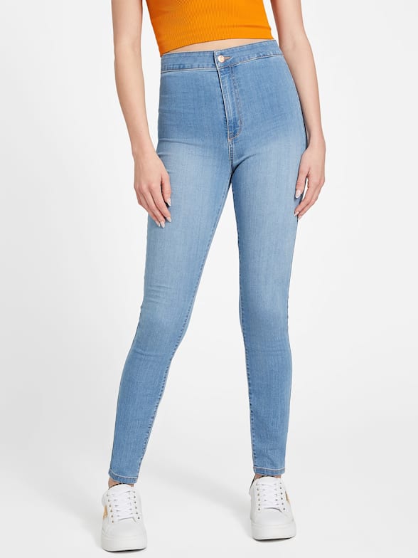  GUESS Jeans Eco Skinny Super High Rise con detalle de yugo para  mujer, Boogie : Ropa, Zapatos y Joyería