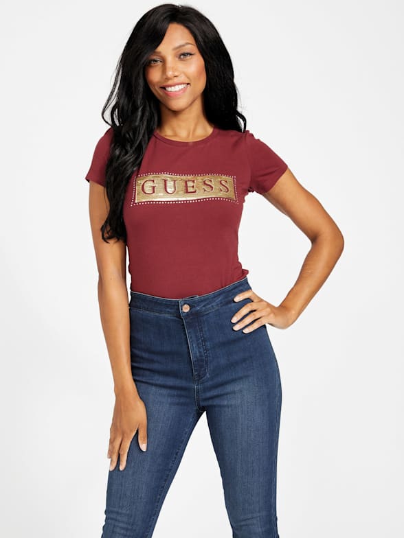 T shirts guess womens sale