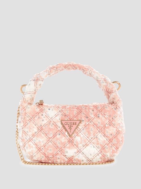 GUESS USA Stud Detailed Denim Shoulder Bag - Farfetch