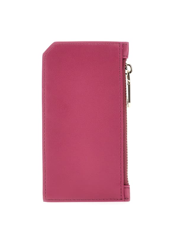 A6 Lizard Leather Binder Wallet Pink