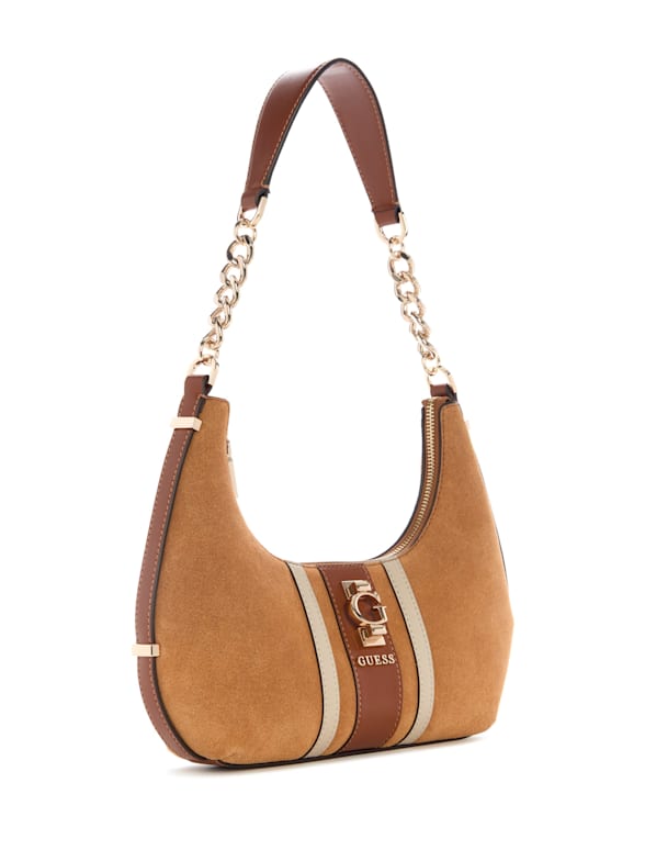 ⭐︎新品・未使用⭐︎GUESS shoulder bag (camel) Izzy Top-Zip Shoulder Bag | GUESS