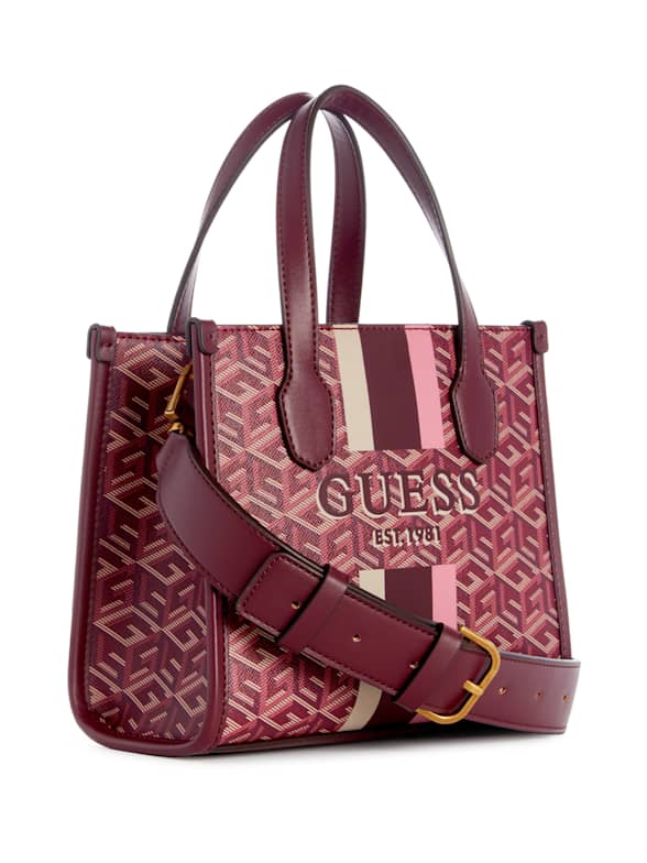 Guess Red Vegan Leather Tote Bag Shoulder Bag Purse