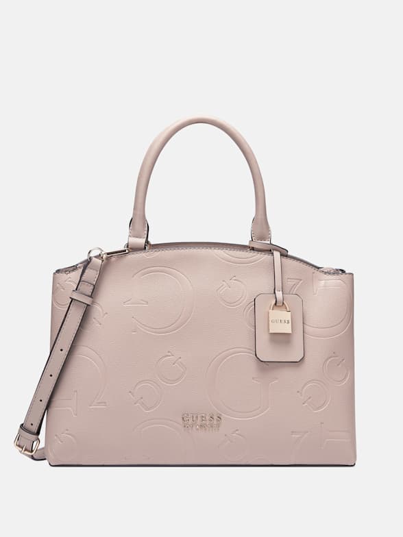 Guess Katey Luxury Satchel Purse - Women's Bags in Stone Multi