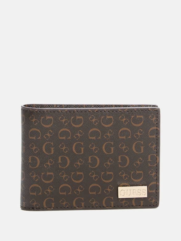 GUESS Men's Wallet & Key Fob Gift Set - RFID Blocking Bifold Travel Wallet