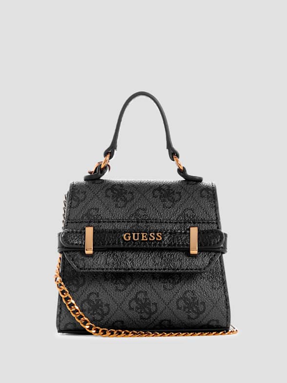 Guess Black Retour Medium Satchel