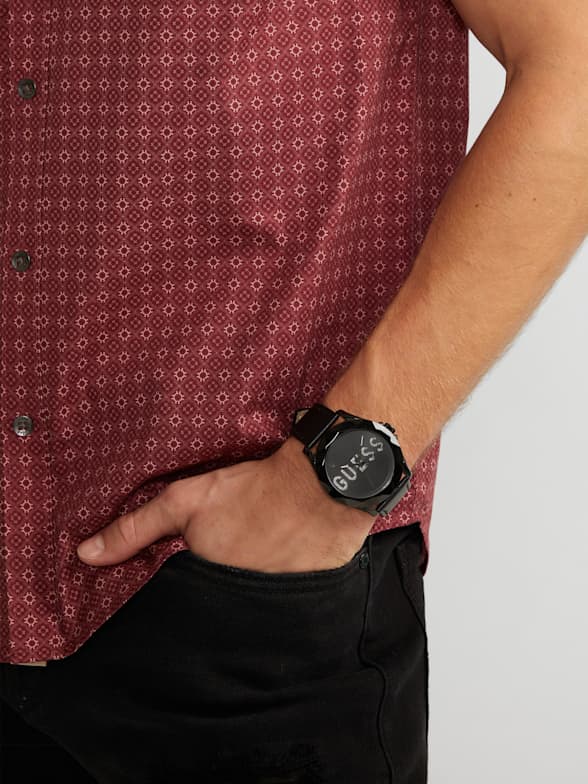 Guess watch men black sale