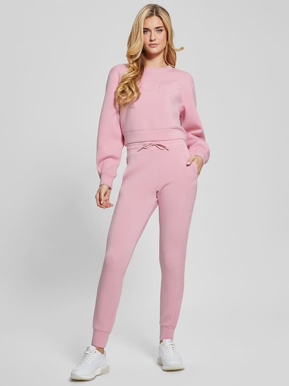 Pink High Rise Cargo Co-ord Set Joggers|253166801-Polignac