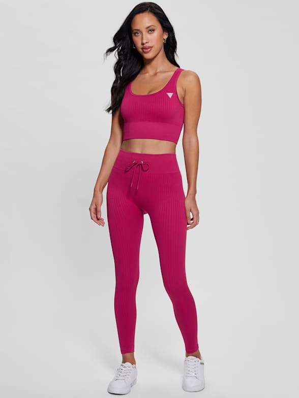 Women s Leggings Black Printed Leggings Yoga Pants GUESS Canada