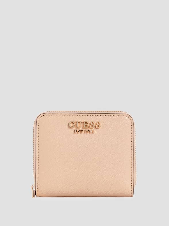 Carteira Feminina Guess Original Tempe Mauve Flapover Wallet