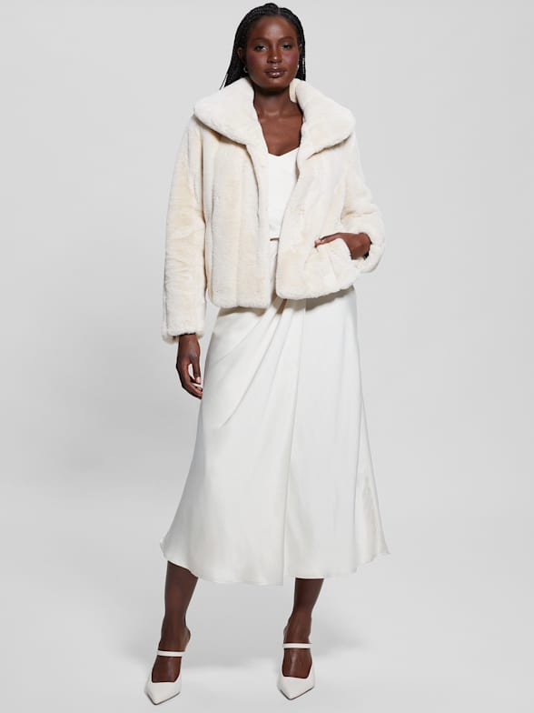 Guess coat with fur store