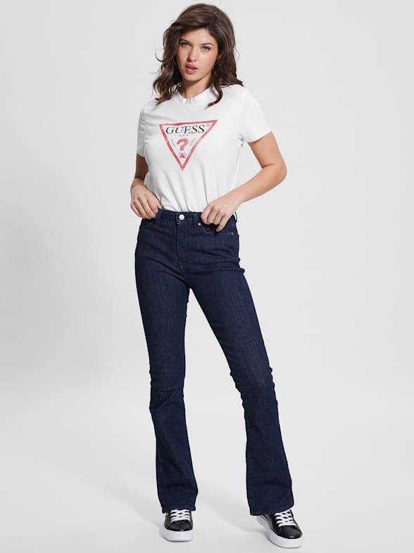 Blusas guess con logo best sale