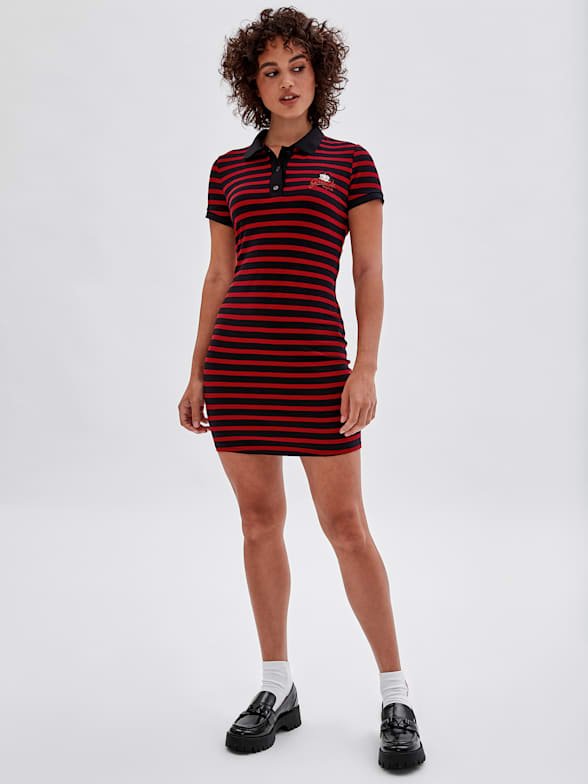 Guess t shirt dress striped outlet