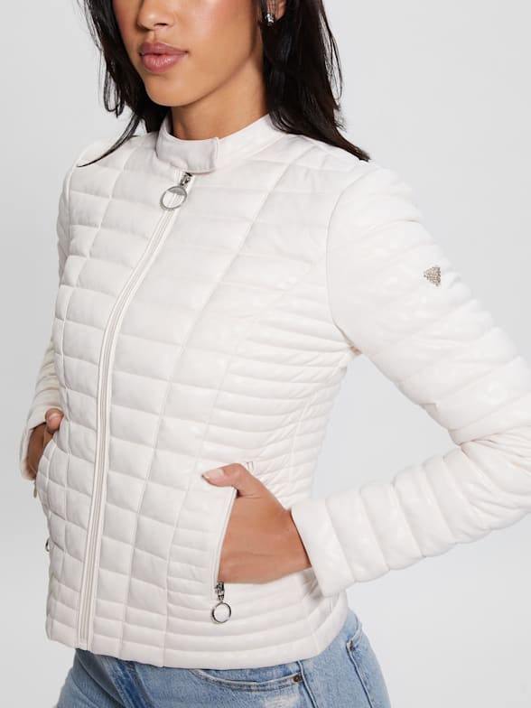 Guess puffer sale coat women's