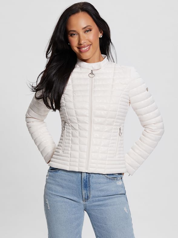 Guess white sales jacket