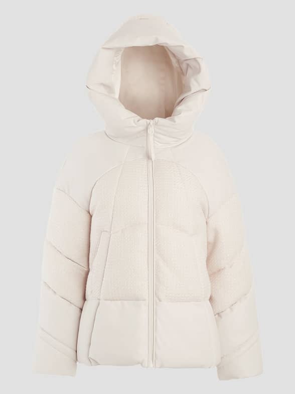 Guess women's white puffer coat