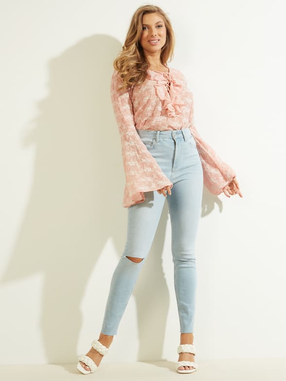 Guess women's shirts sale clearance