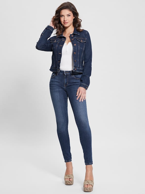 Guess denim jean jacket hot sale