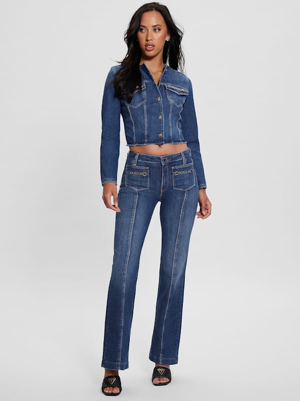 Jeans Básico Tiro Alto Mujer Guess