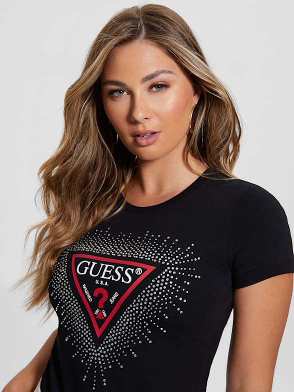 T-shirt Guess Donna logo frontale W2RI00J1311