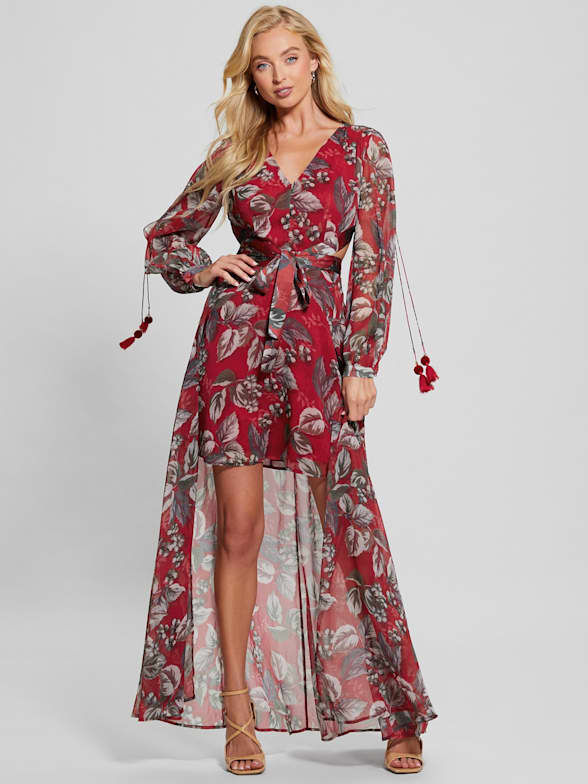 Guess long floral dress hotsell