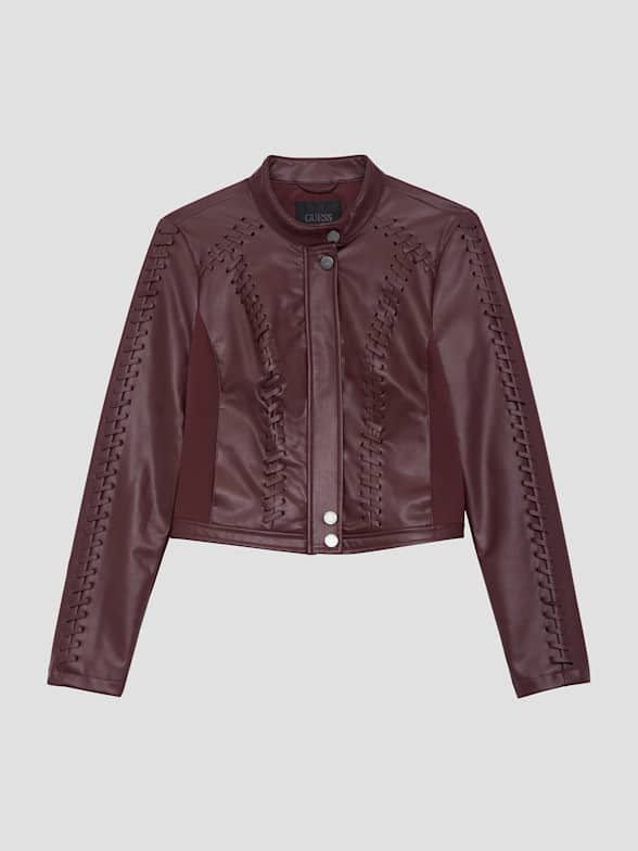 Guess Asymmetrical Faux Leather Moto Jacket in Black for Men