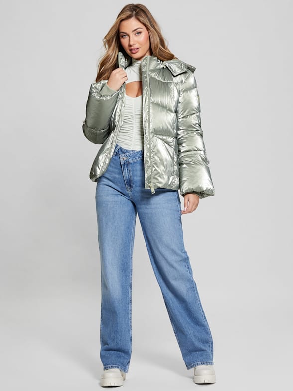 Lightweight Jacket with Shiny Iridescent Effect, for Girls - grey light  metallized, Girls