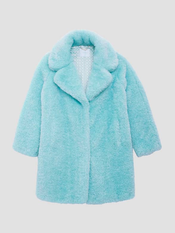 Guess teddy faux fur cheap coat