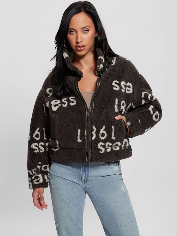 Guess feather jacket on sale