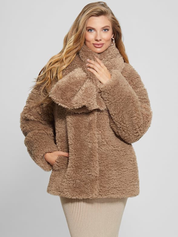 Guess plus size coats discount