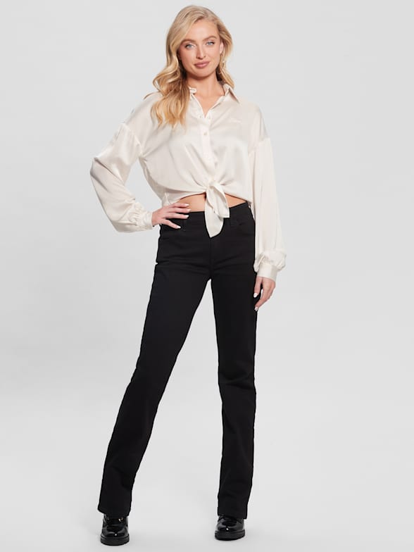 Women s Blouses Button Down Tops Silk Shirts