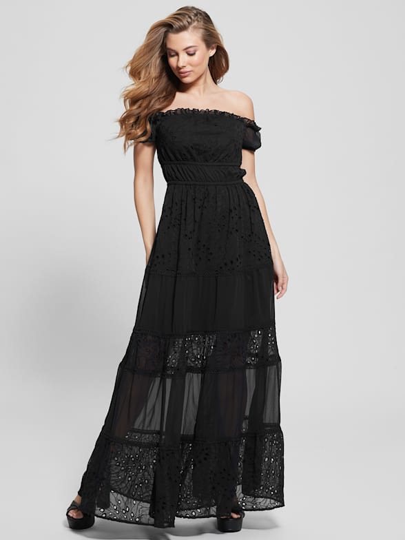 Guess long black dress outlet