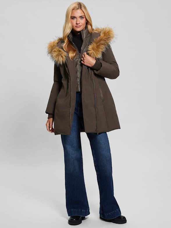 Women s Coats Outerwear GUESS Canada