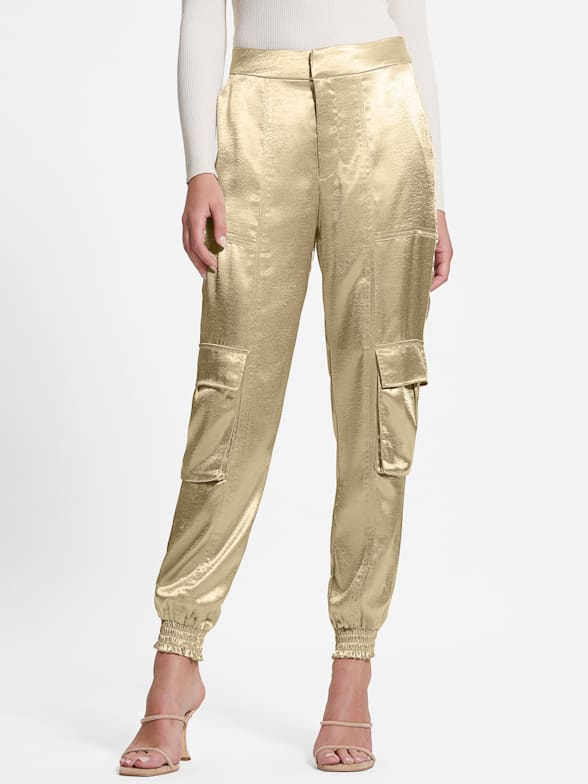 Monogram Embossed Suede Carpenter Pants