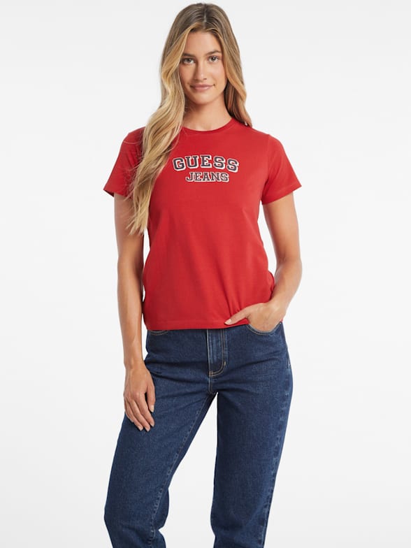 Guess jeans t shirt womens on sale
