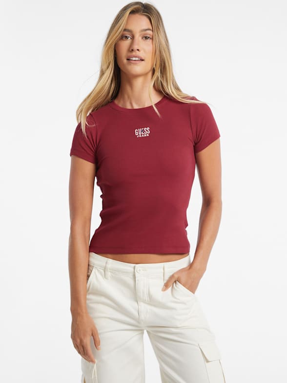 Guess red shirt womens 2025