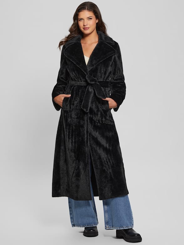 Guess faux fur coat 2025