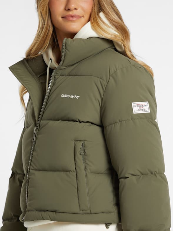 Guess women's puffer best sale