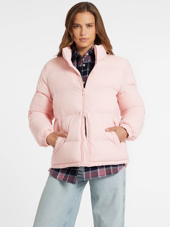 Womens guess puffer jacket best sale