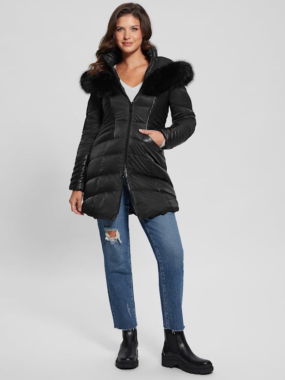 Guess puffy jacket new arrivals