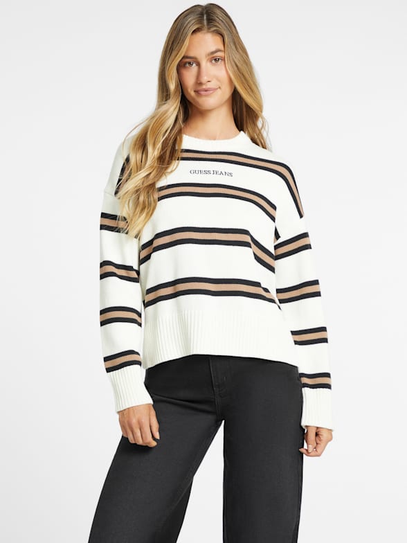 Guess striped sweatshirt clearance
