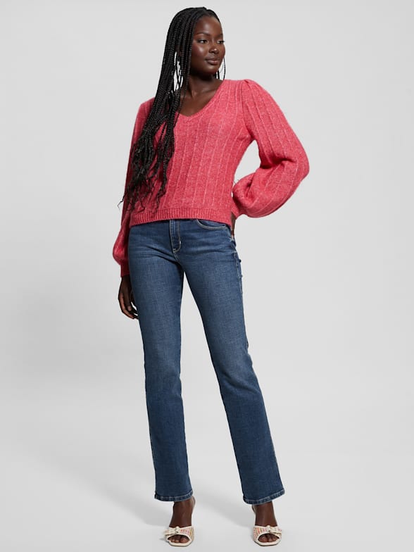MES DEMOISELLES 売れ筋商品|||メドモワゼル ニット&セーター アウター レディース Sweaters Pink Distressed Sweater Mini Dress - Pink | Fashion Nova