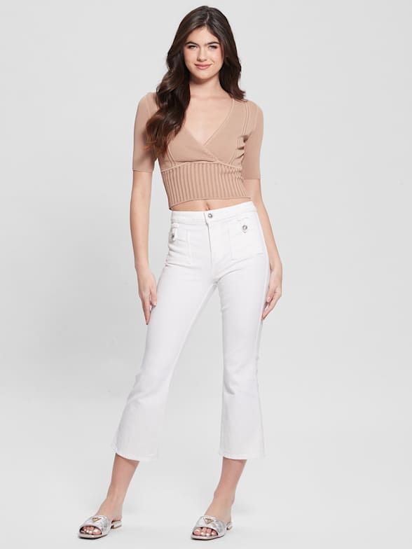 Crop flared jeans - Women