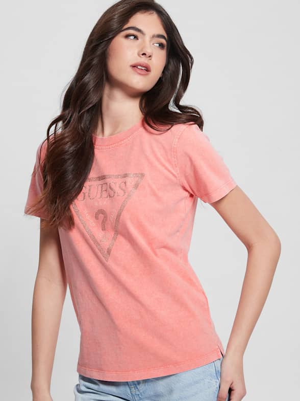 GUESS Crew-Neck Logo Tee  Guess clothing, Fashion, Womens fashion edgy