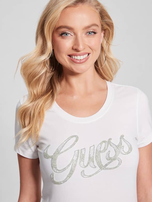Women s Tank Tops Graphic Tees GUESS