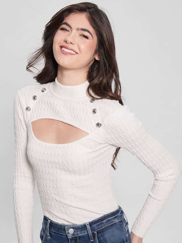 GUESS Serena Cable-Knit Sweater Leggings - Macy's