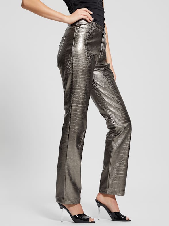 GUESS Leather pants for women, Buy online