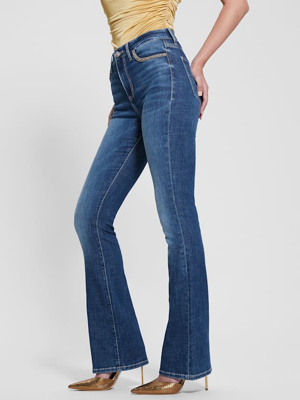 GUESS W4RA34D5922 Pantalones Vaqueros Mujer Azul