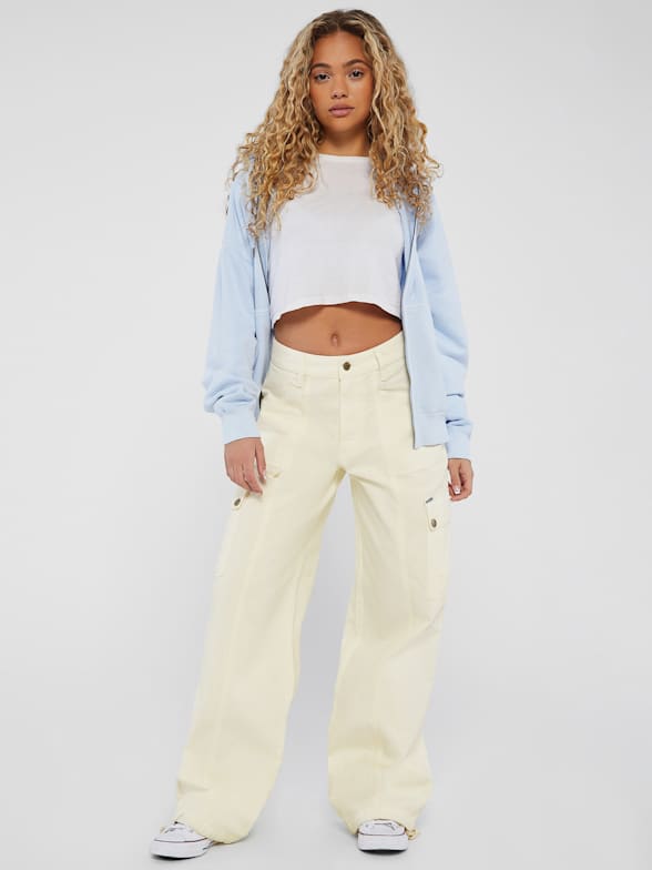 Guess striped deals shirt outfit